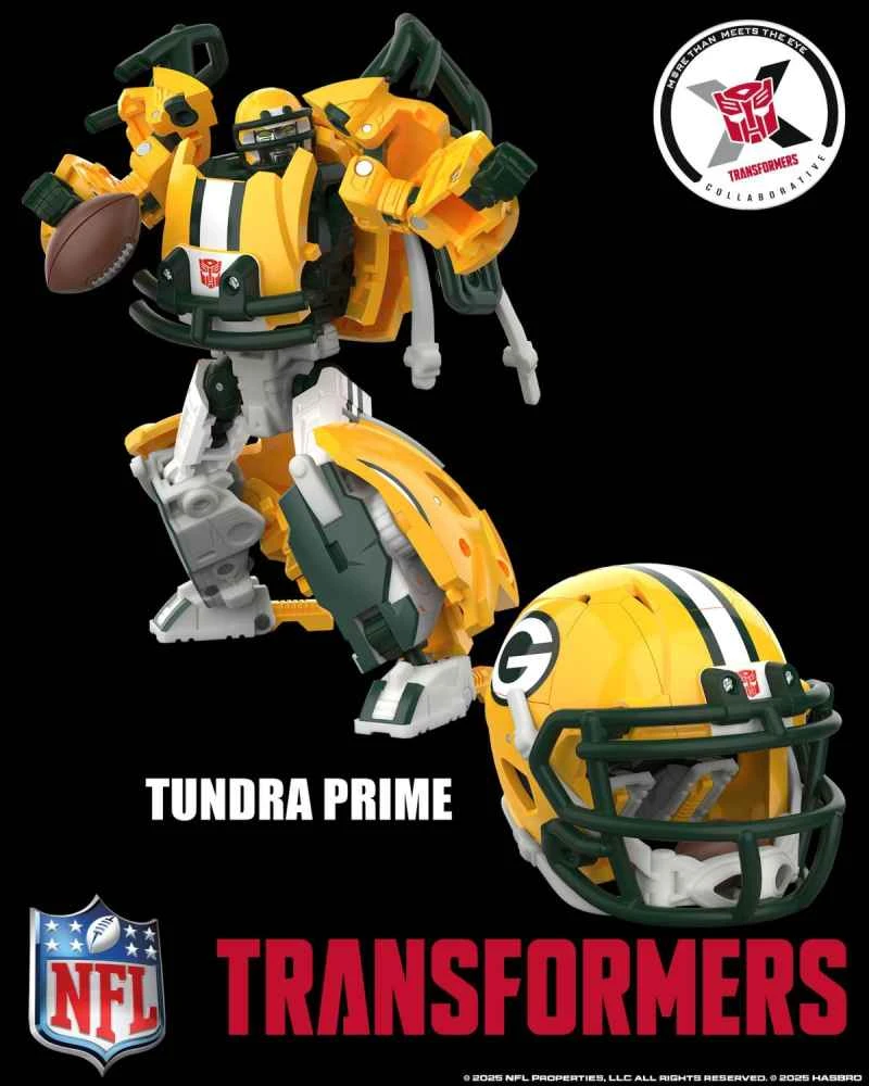 (Pre-order) December 2025 Hasbro Transformers NFL Tundra Prime Green Bay Packers Tundra Supreme Generation Collaboration Series