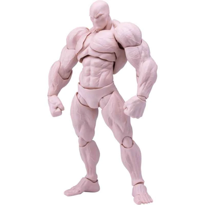 (Romankey) Super Articulated Male Body Big Guy UMS003 White Skin 1/12 Scale Articulated Complete Figure