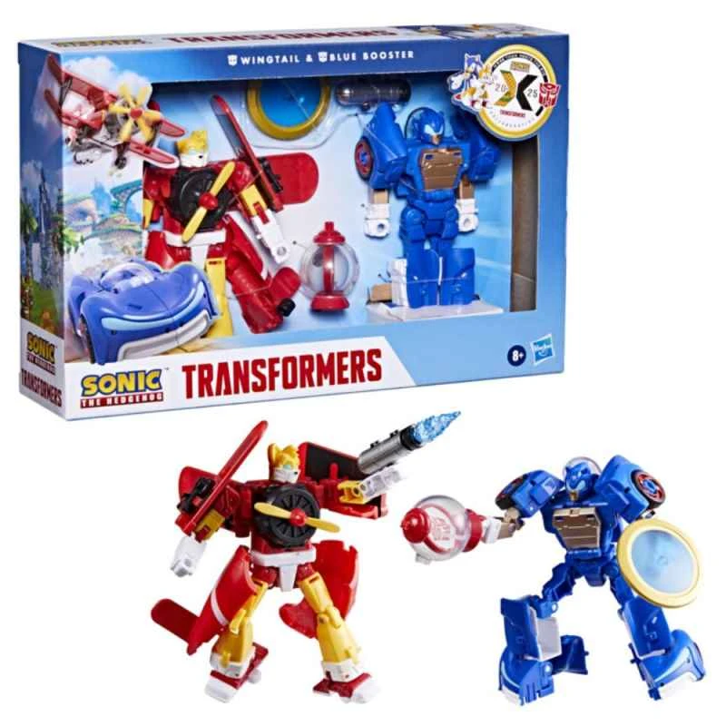 Hasbro Transformers Collaboration Series: Sonic the Hedgehog 5-inch Wingtail and Blue Booster