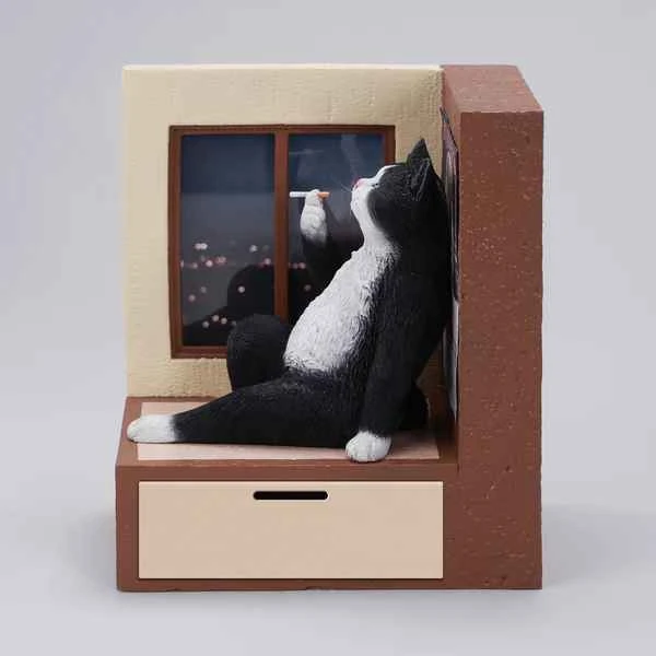 (Pre-order) March 2026 bid: Toys JXK Philosopher Cat by the Window (Black and White)