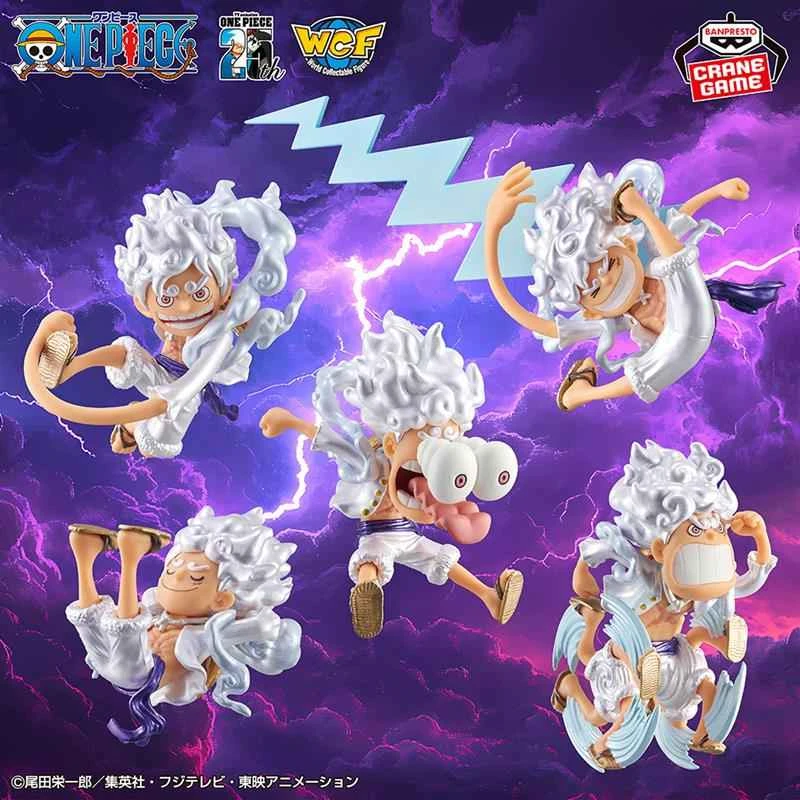 (In Stock) BANPRESTO Distributor Edition One Piece WCF Monkey D. Luffy Gear 5 Special Metallic Ver. Set of 5 + 1 random design