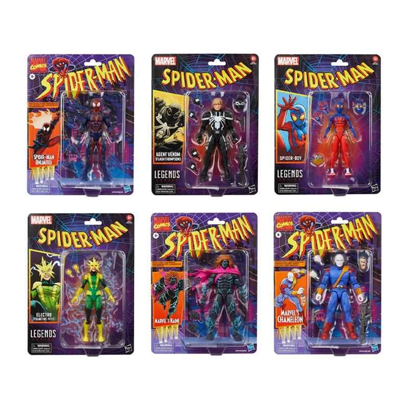 Hasbro Marvel Spider-Man Legends Retro 6-inch Hangcard Set (6 pieces)