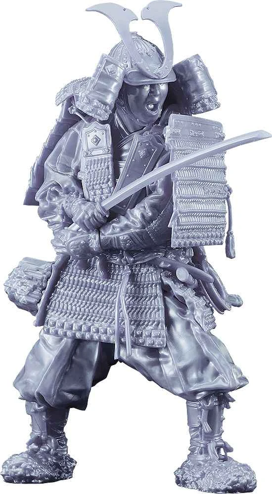 (Pre-order) August 2025 Max Factory Distributor Edition PLAMAX Kamakura Period Armored Samurai Silver Color Edition 1/12 Scale Assembly Model