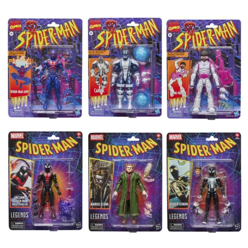 Hasbro Marvel Spider-Man Legends 6-inch Retro Series (Mixed Pack) Set (6 pieces)