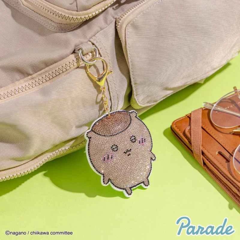 【Panade】Giykawa Rhinestone Keychain 2 Chestnut Bun
