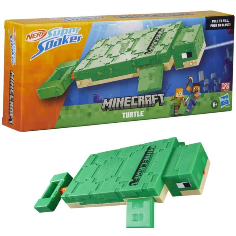 Hasbro NERF Super Powerful Water Gun Series MINECRAFT Turtle Water Gun