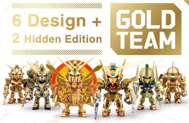 (Pre-order) January 2026 BANDAI Distributor Version QMSV Mini Gundam Blind Box, Gold Edition, Box-within-a-Box (8 pieces)